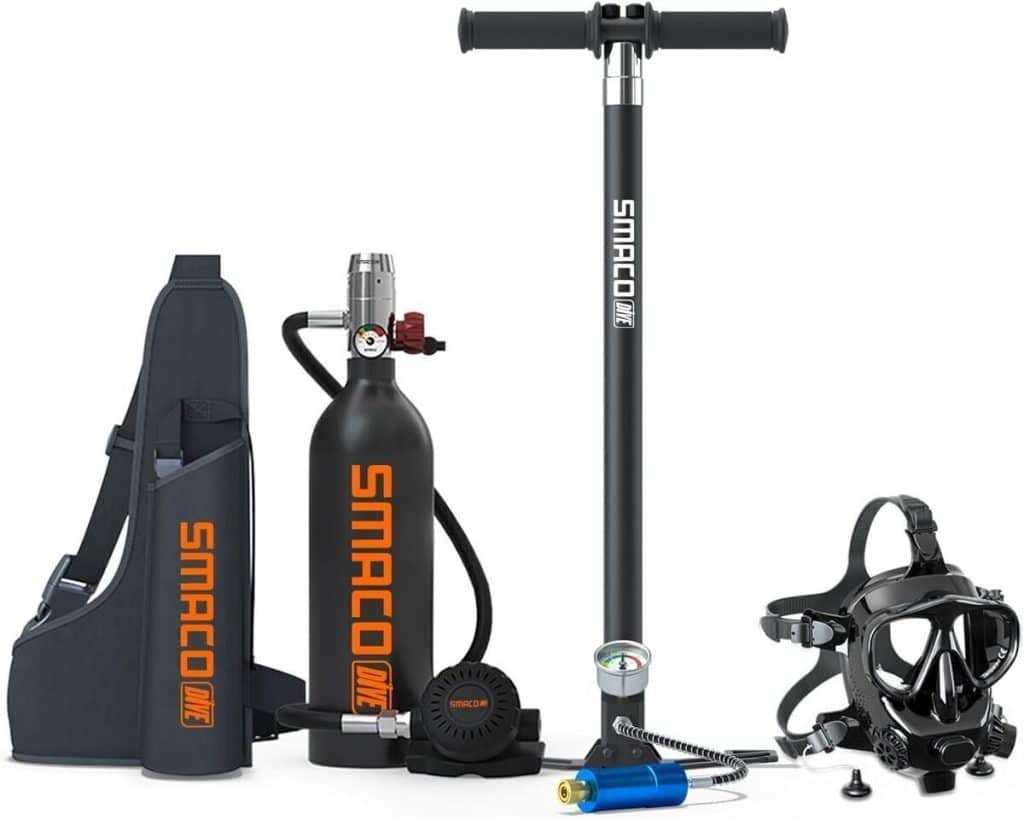 Test : kit de plongée SMACO mini scuba 1L avec masque
