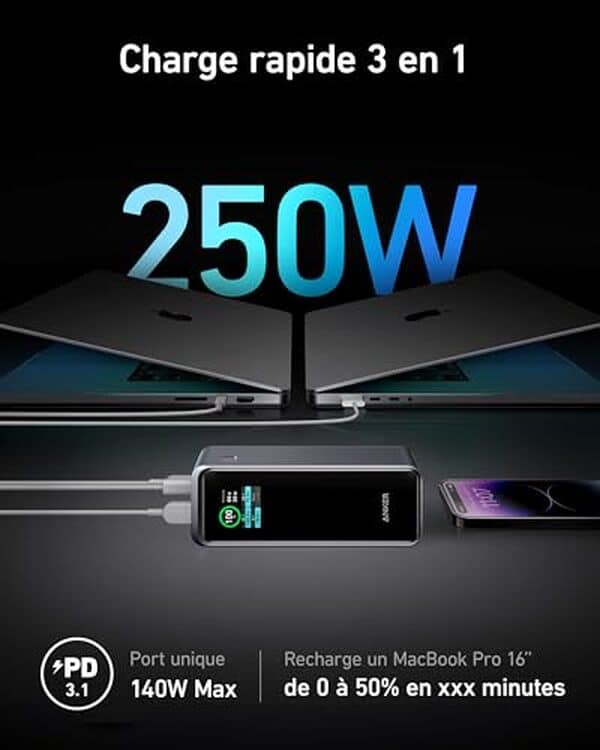 Découvrez notre test complet de la batterie externe Anker Prime 27650mAh avec 250W de puissance. Performances, autonomie et qualité : tous les détails pour bien choisir. 