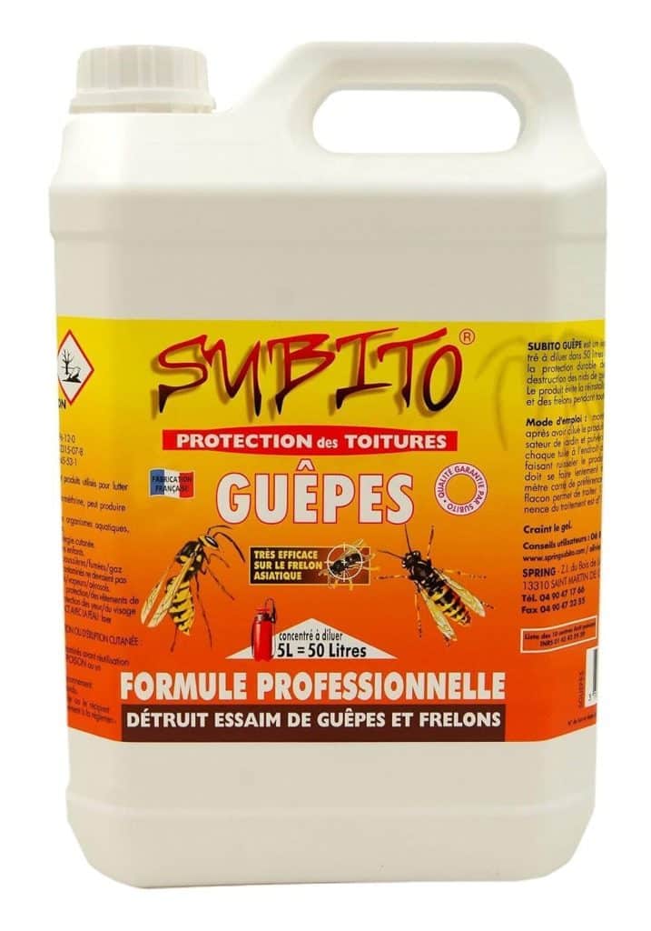Test du concentré anti-guêpes Subito 5L : protection efficace pour vos toitures