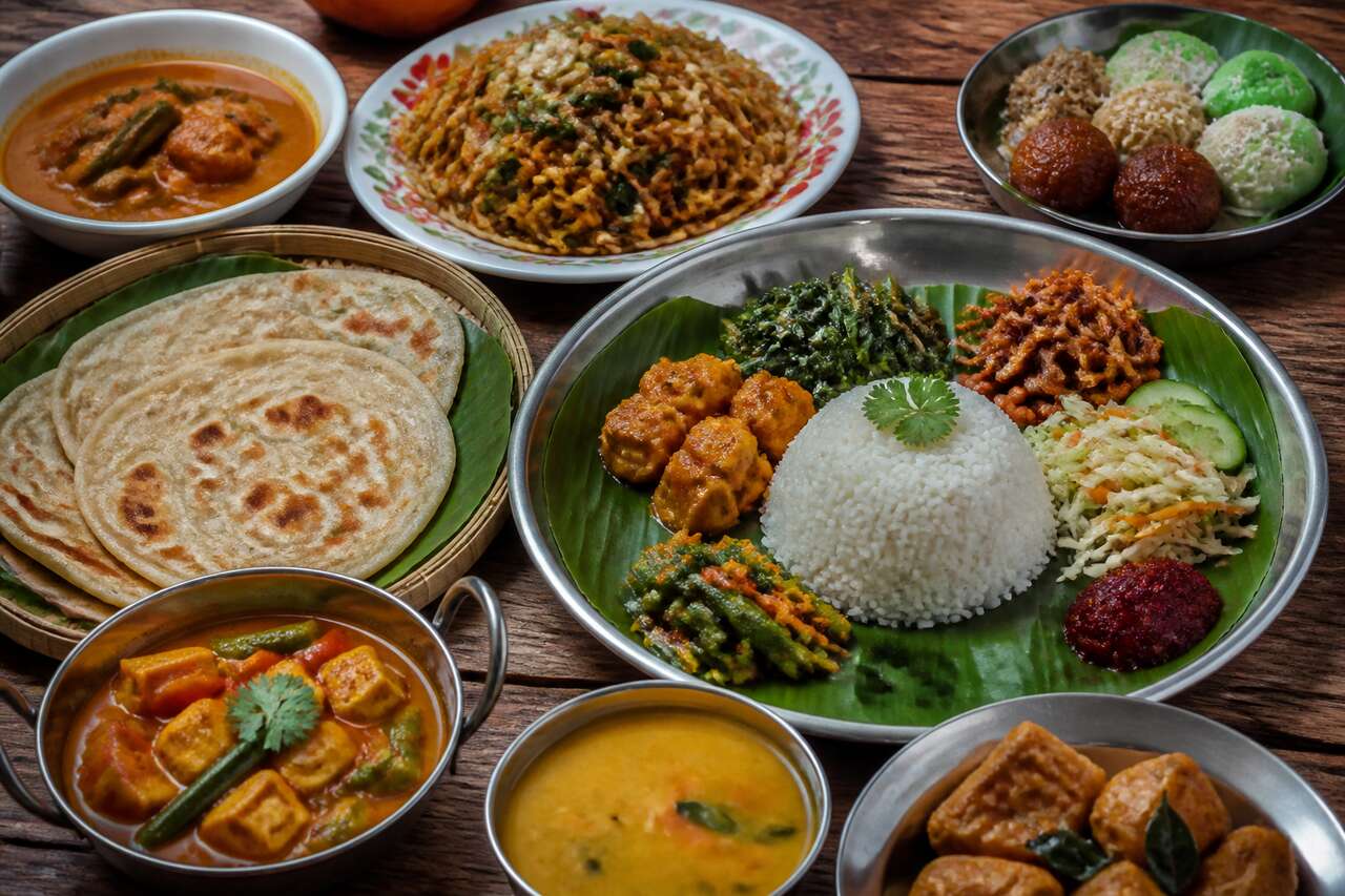 Street food végétarienne: roti, nasi campur, mee goreng et autres valeurs sûres Street food végétarienne: roti, nasi campur, mee goreng et autres valeurs sûres