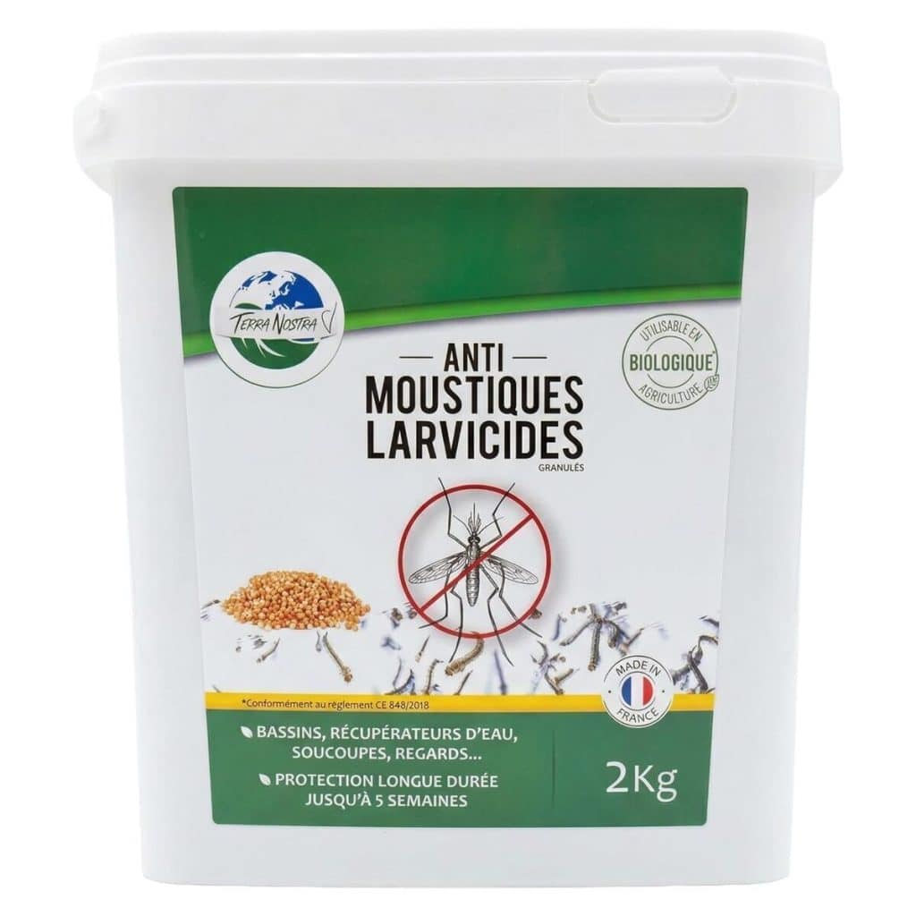 Test larvicide moustiques Terra Nostra : efficacité sur 1000 m²