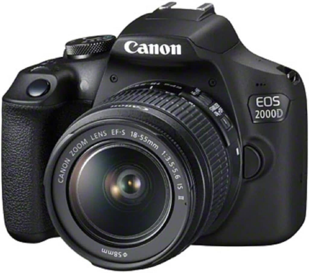Test : canon EOS 2000d avec objectif stabilisé et batterie supplémentaire