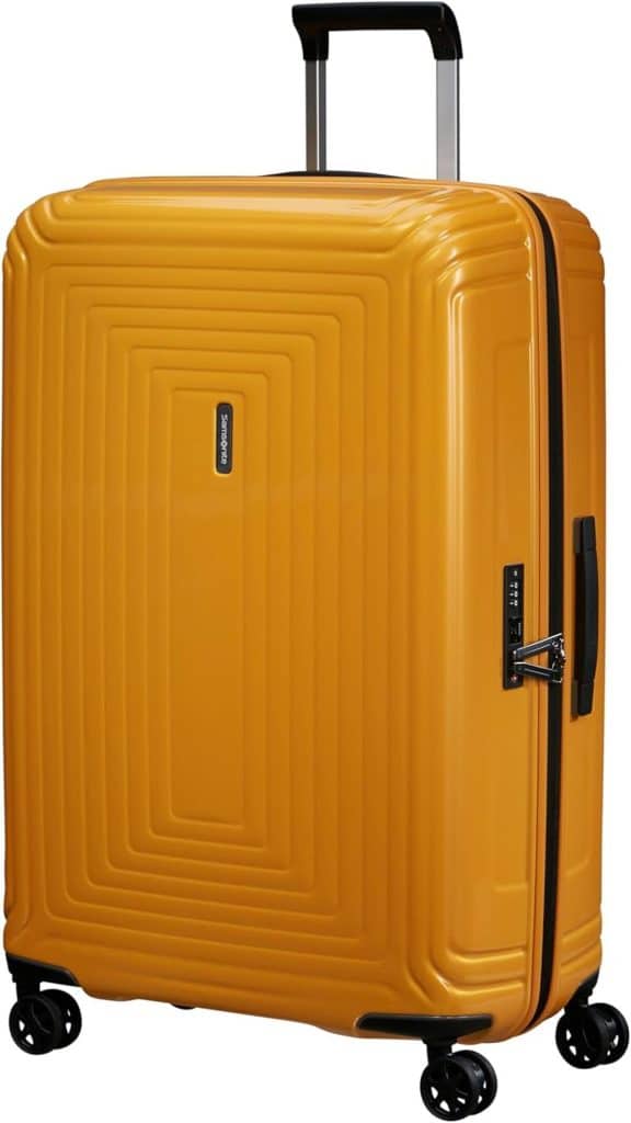Test de la valise Samsonite Neopulse 75 cm, jaune métallique