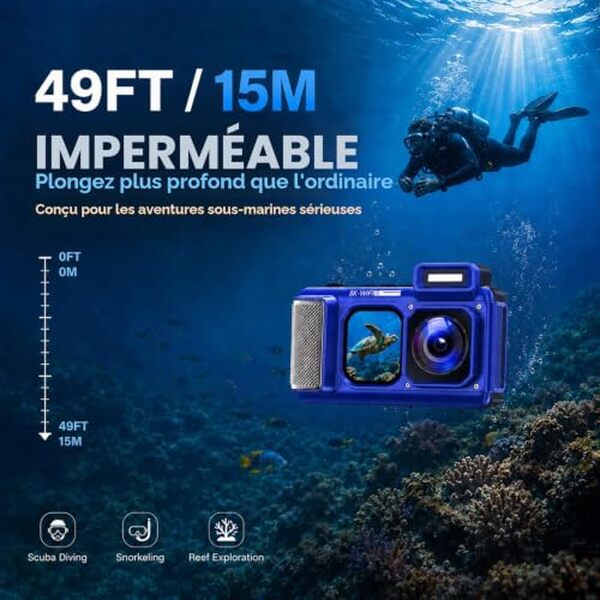 Découvrez le test complet du Maxmango V08 Pro, l'appareil photo robuste 8K idéal pour la plongée et les aventures aquatiques. Étanche, performant et durable. 