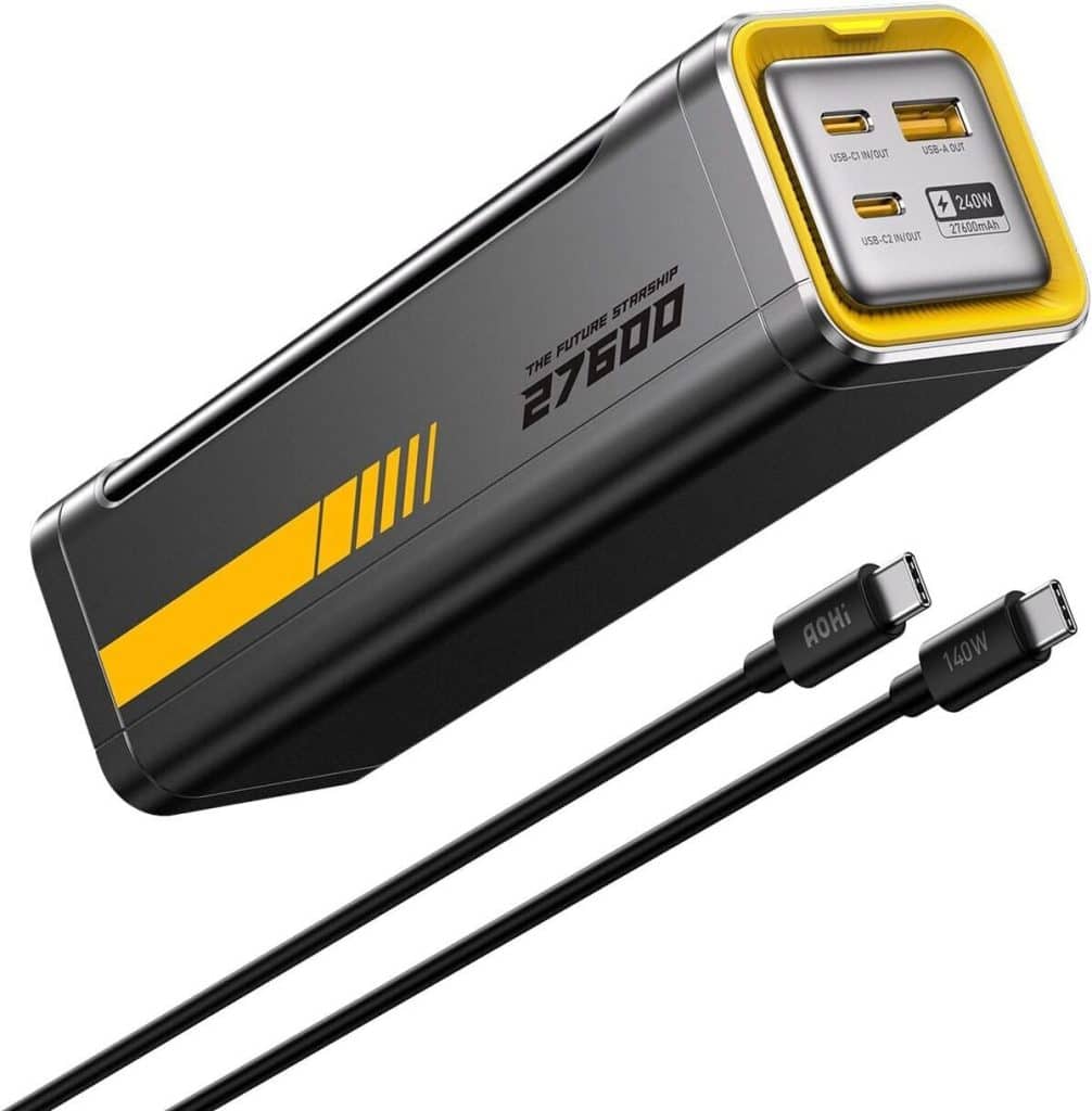 Test : batterie externe AOHI 27600mAh, puissance 240W et charge rapide