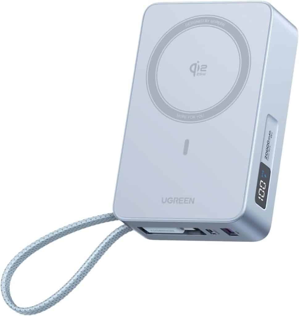 Test de la batterie externe UGREEN MagFlow Qi2 25W : puissance et charge rapide